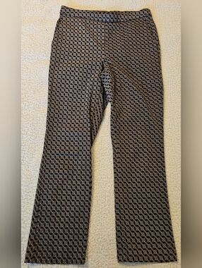 Jules & Leopold Black and Brown Geometric Print Pants